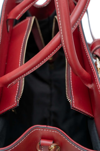 Sac à main en cuir suède Dieci - Bordeaux