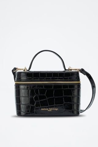 Sac bandoulière en cuir Bora - Noir