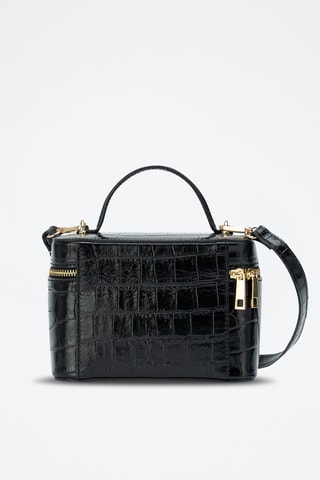 Sac bandoulière en cuir Bora - Noir