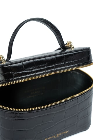 Sac bandoulière en cuir Bora - Noir