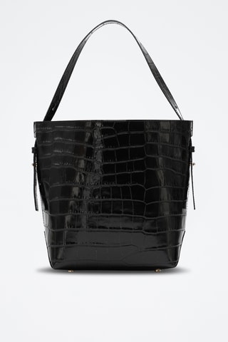 Sac seau en cuir Orne - Noir