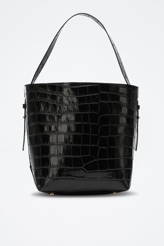 Sac seau en cuir Orne - Noir