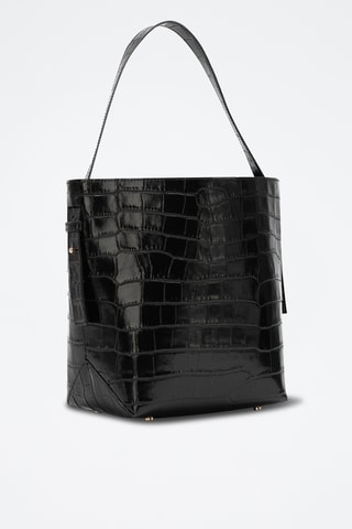 Sac seau en cuir Orne - Noir
