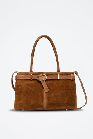 Sac à main en cuir suède Norea - Camel