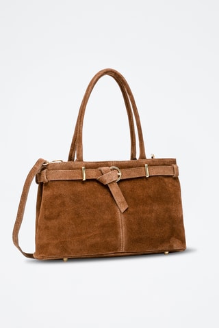 Sac à main en cuir suède Norea - Camel