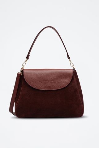 Sac porté épaule en cuir Kona - Bordeaux