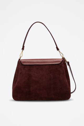 Sac porté épaule en cuir Kona - Bordeaux