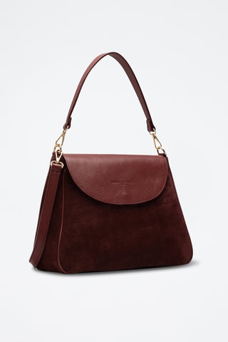 Sac porté épaule en cuir Kona - Bordeaux
