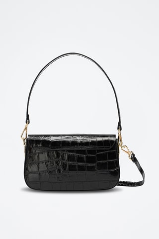 Sac bandoulière en cuir Davina - Noir