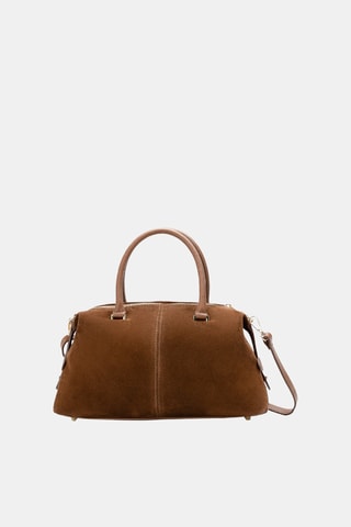 Sac à main en cuir suède Stilla - Camel