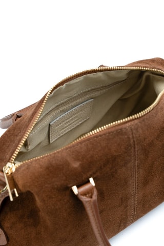 Sac à main en cuir suède Stilla - Camel