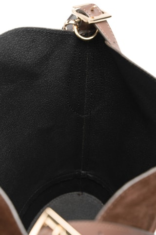 Sac seau en cuir suède Sleet - Marron