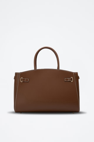 Sac à main en cuir suède Dieci - Marron