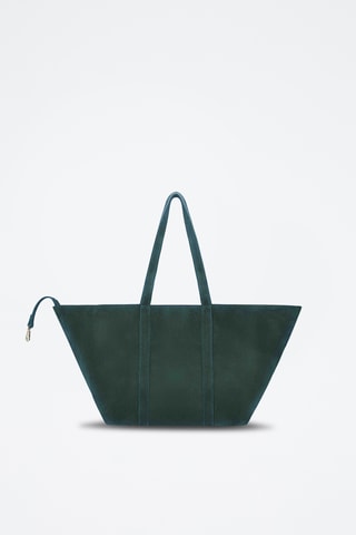 Cabas en cuir suède Yule - Vert foncé
