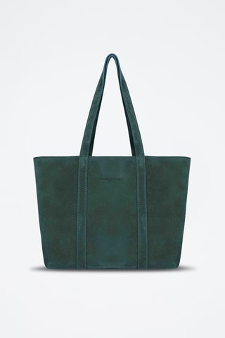 Cabas en cuir suède Yule - Vert foncé