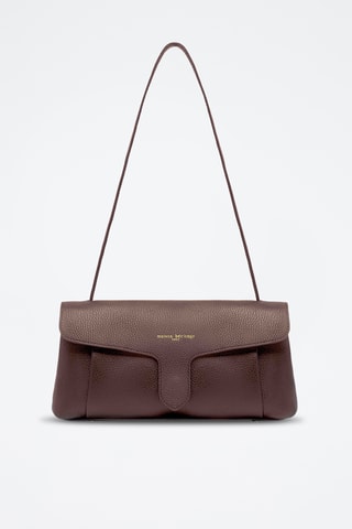 Sac porté épaule en cuir Solsice - Marron