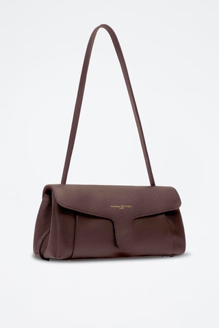 Sac porté épaule en cuir Solsice - Marron
