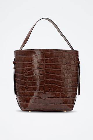Sac seau en cuir Orne - Marron