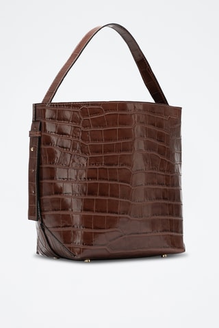 Sac seau en cuir Orne - Marron