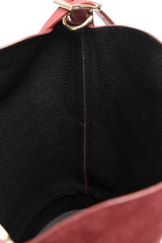 Sac seau en cuir suède Sleet - Bordeaux