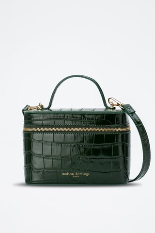 Sac bandoulière en cuir Bora - Vert foncé