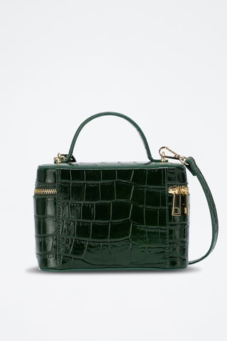 Sac bandoulière en cuir Bora - Vert foncé