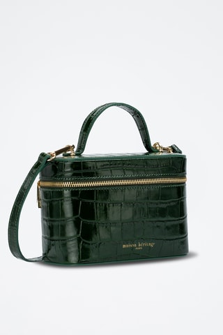 Sac bandoulière en cuir Bora - Vert foncé