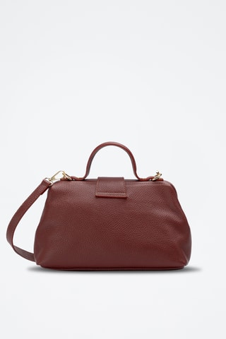Sac bandoulière en cuir Swan - Bordeaux