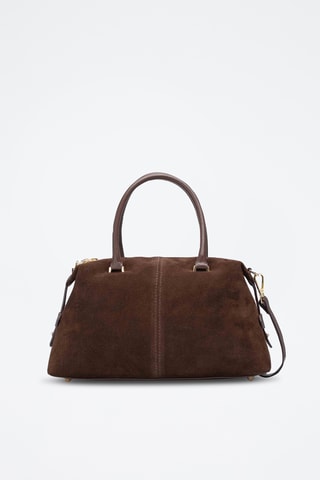 Sac à main en cuir suède Stilla - Marron