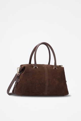 Sac à main en cuir suède Stilla - Marron
