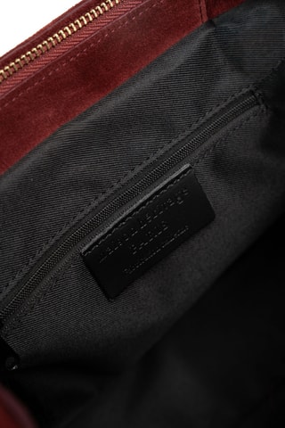Sac porté épaule en cuir suède Nara - Bordeaux
