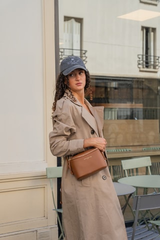 Sac bandoulière en cuir Hazan - Camel