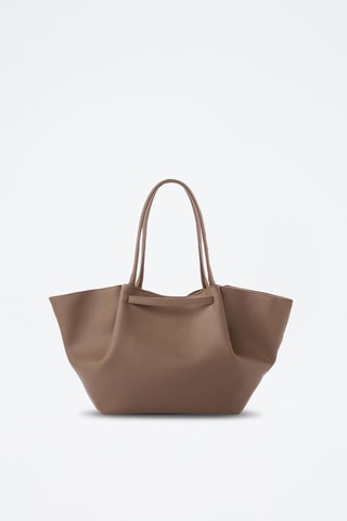 Bolso shopper de piel Prato - Marrón
