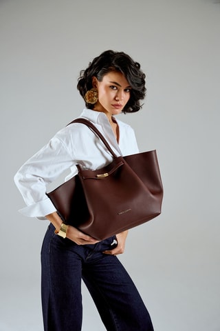 Bolso shopper Prato - Burdeos