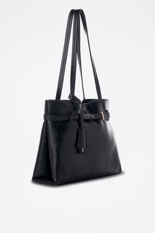 Bolso de piel Catania - Negro
