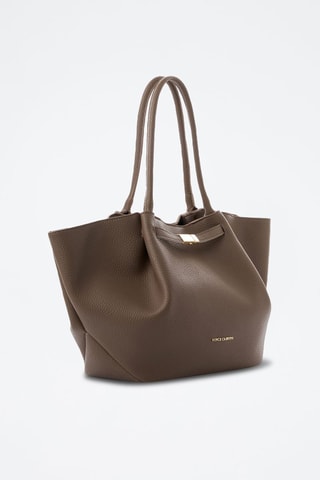 Bolso shopper de piel Prato - Marrón