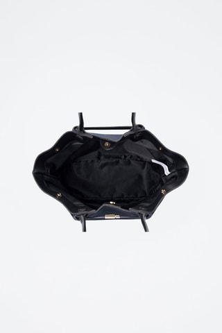 Bolso shopper de piel Prato - Negro