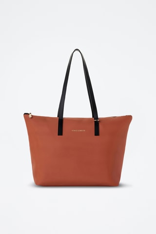 Bolso shopper de piel Pesaro - Naranja