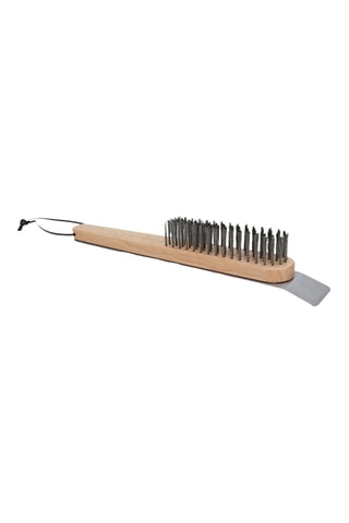 Brosse de nettoyage pour pierre à pizza ranella en chêne - Beige - 36 x 22 x 11 cm