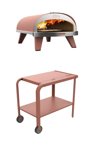 Desserte de cuisine et four à pizza à gaz