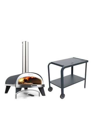 Desserte de cuisine et four à pizza portable Piana Pellets