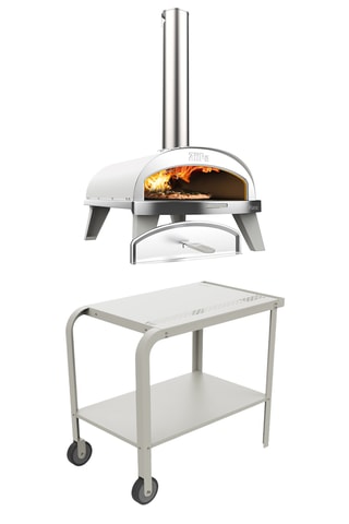 Desserte de cuisine et four à pizza portable Piana Pellets