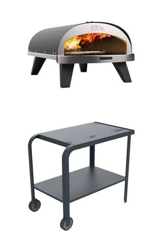 Desserte de cuisine et four à pizza à gaz