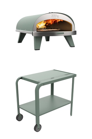 Desserte de cuisine et four à pizza à gaz