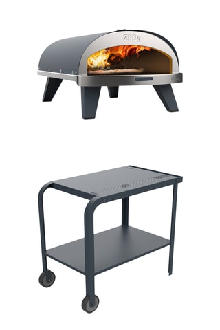 Desserte de cuisine et four à pizza à gaz