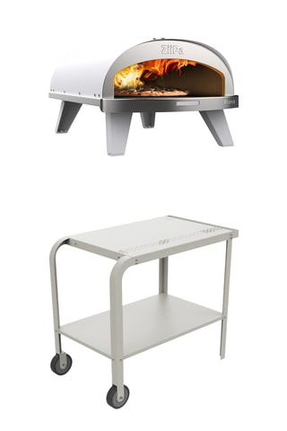 Desserte de cuisine et four à pizza à gaz