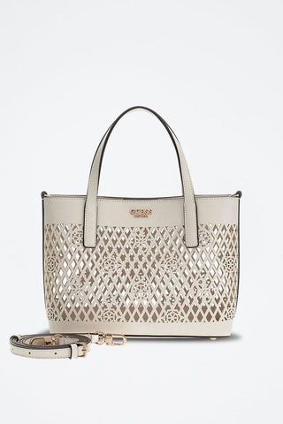 Sac à main et pochette Letty - Blanc et doré