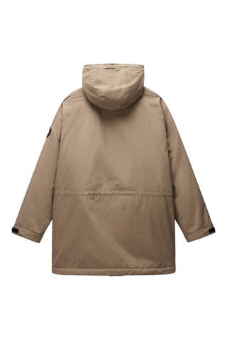 Parka de lana con capucha - A-Diries - Beige