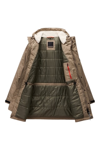 Parka de lana con capucha - A-Diries - Beige