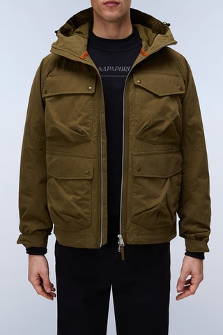 Chaqueta con capucha - A-Rivalto Cot - Caqui